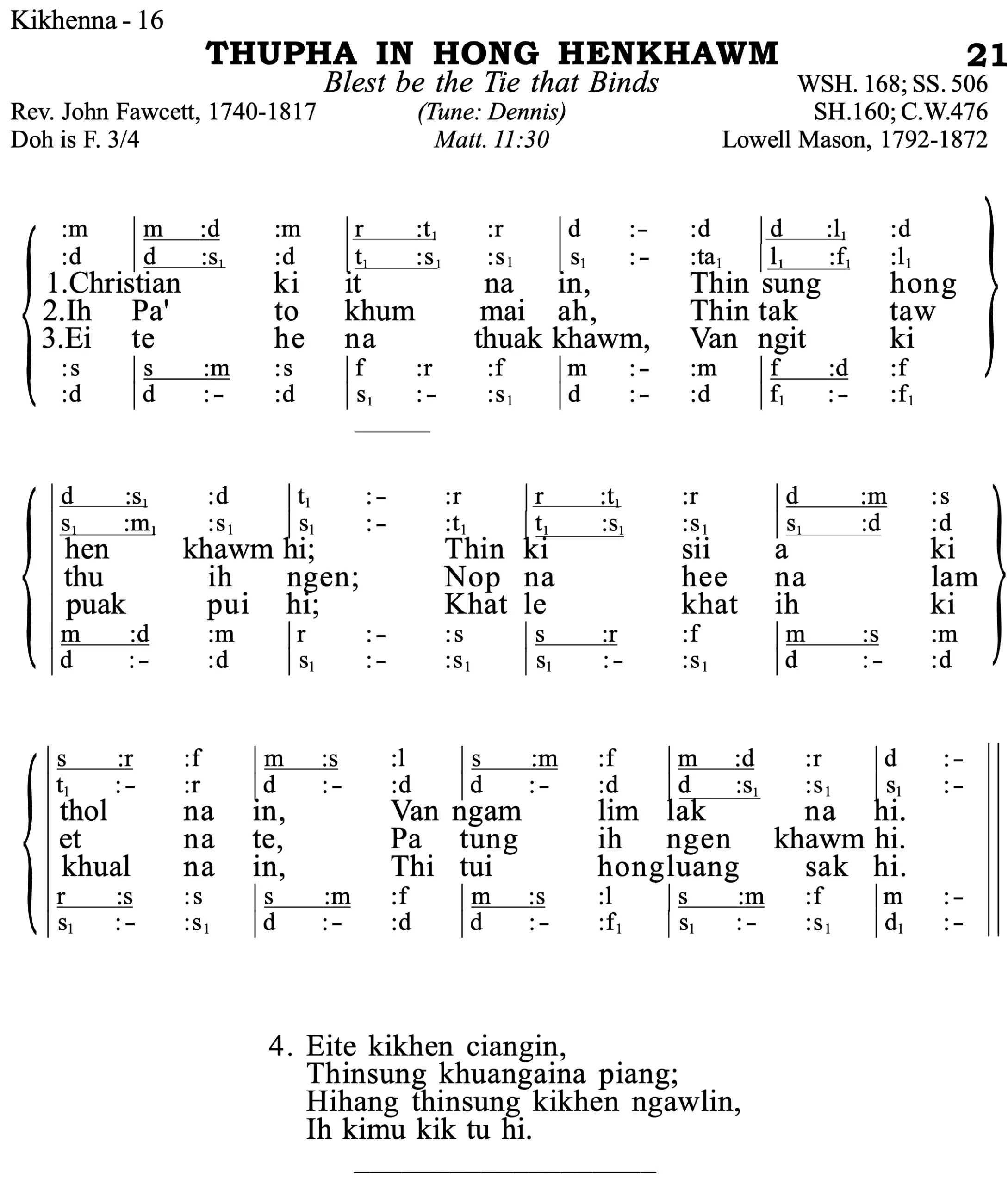 21 Thupha In Hong Henkhawm - Siyin Hymn 1 21 Thupha In Hong Henkhawm