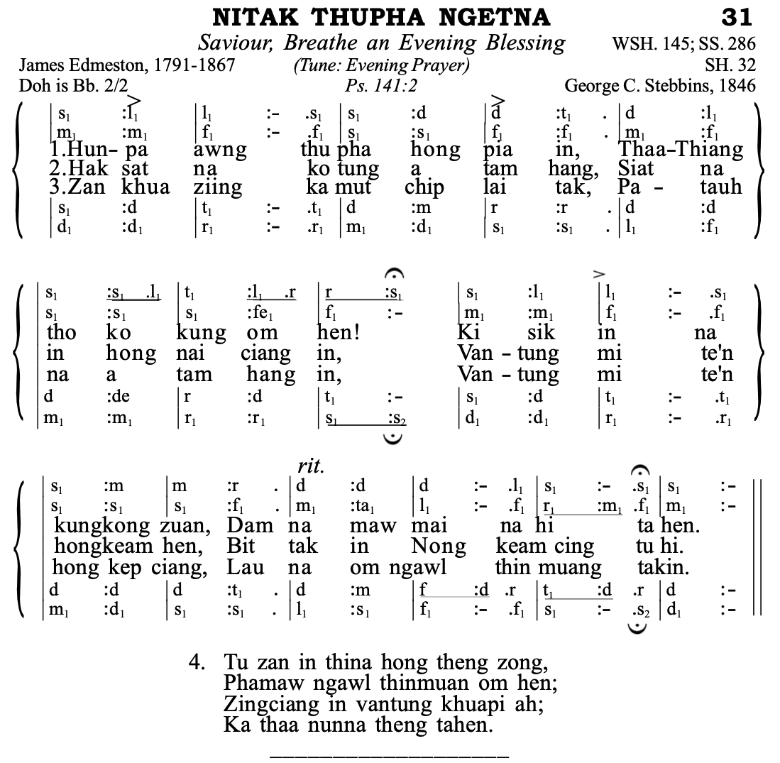 31 Nitak Thupha Ngetna - Siyin Hymn 1 31 Nitak Thupha Ngetna