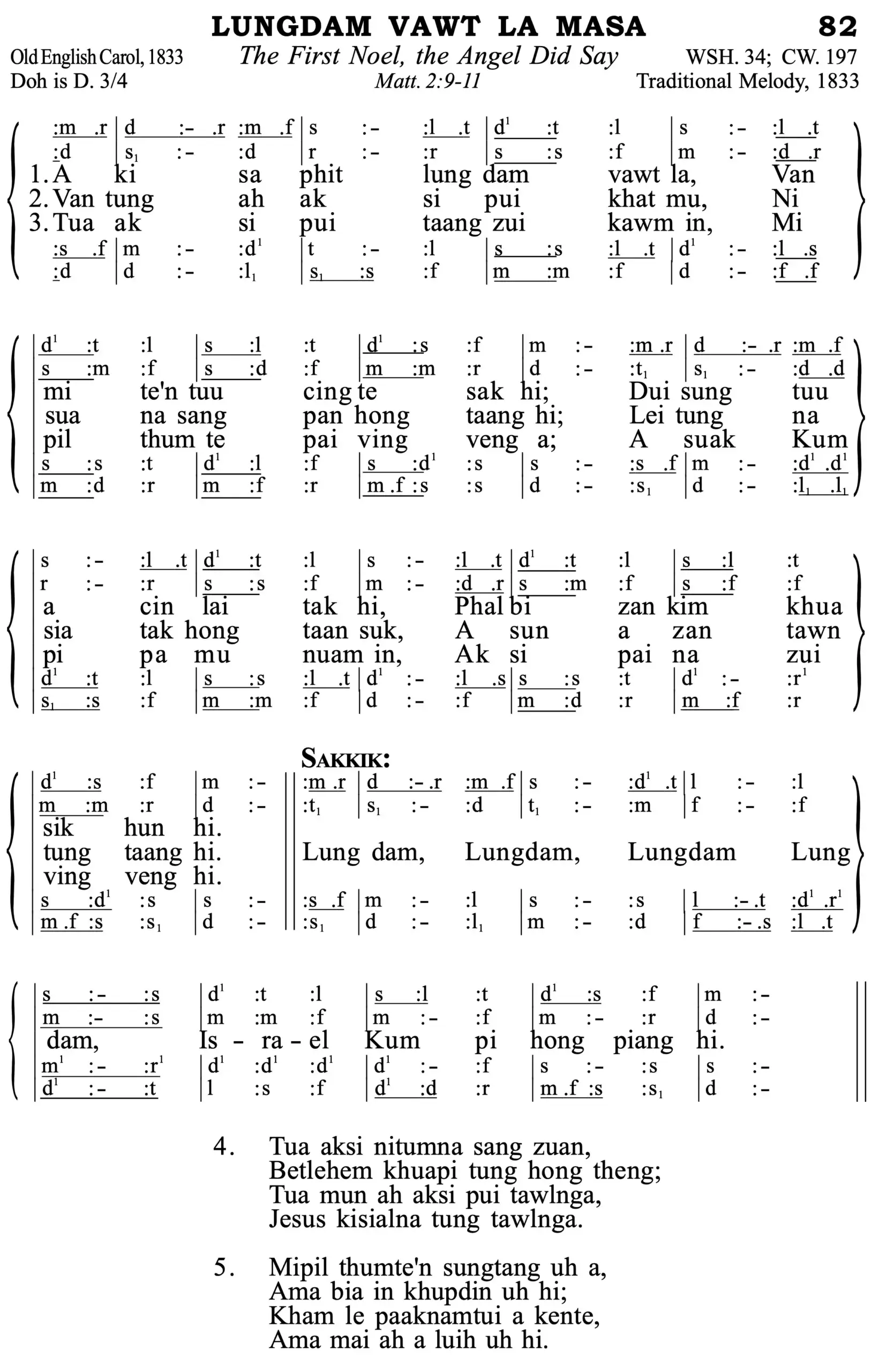 82 Lungdam Vawt La Masa - Siyin Hymn 1 82 Lungdam Vawt La Masa