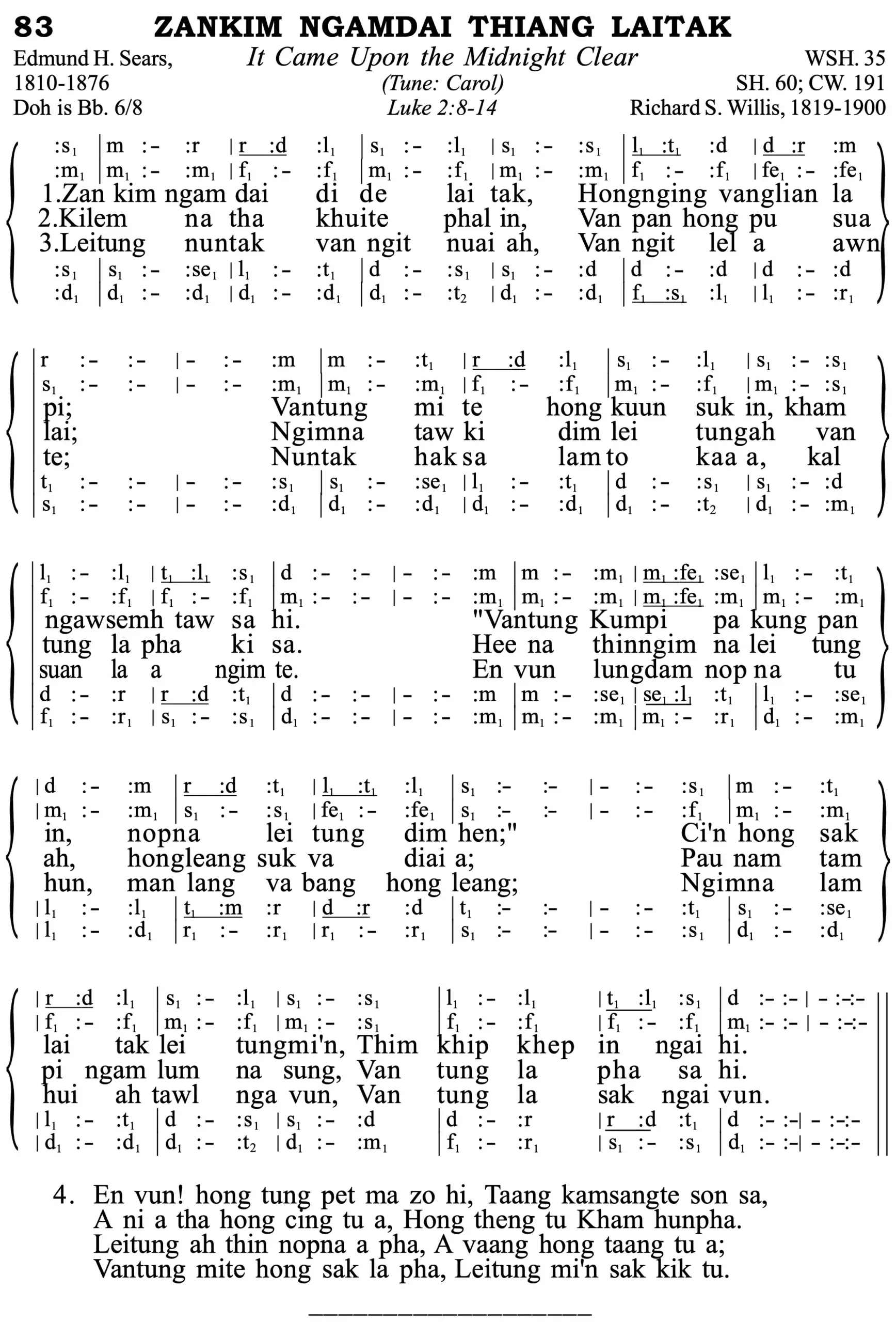 83 Zankim Ngamdai Thiang Laitak - Siyin Hymn 1 83 Zankim Ngamdai Thiang Laitak