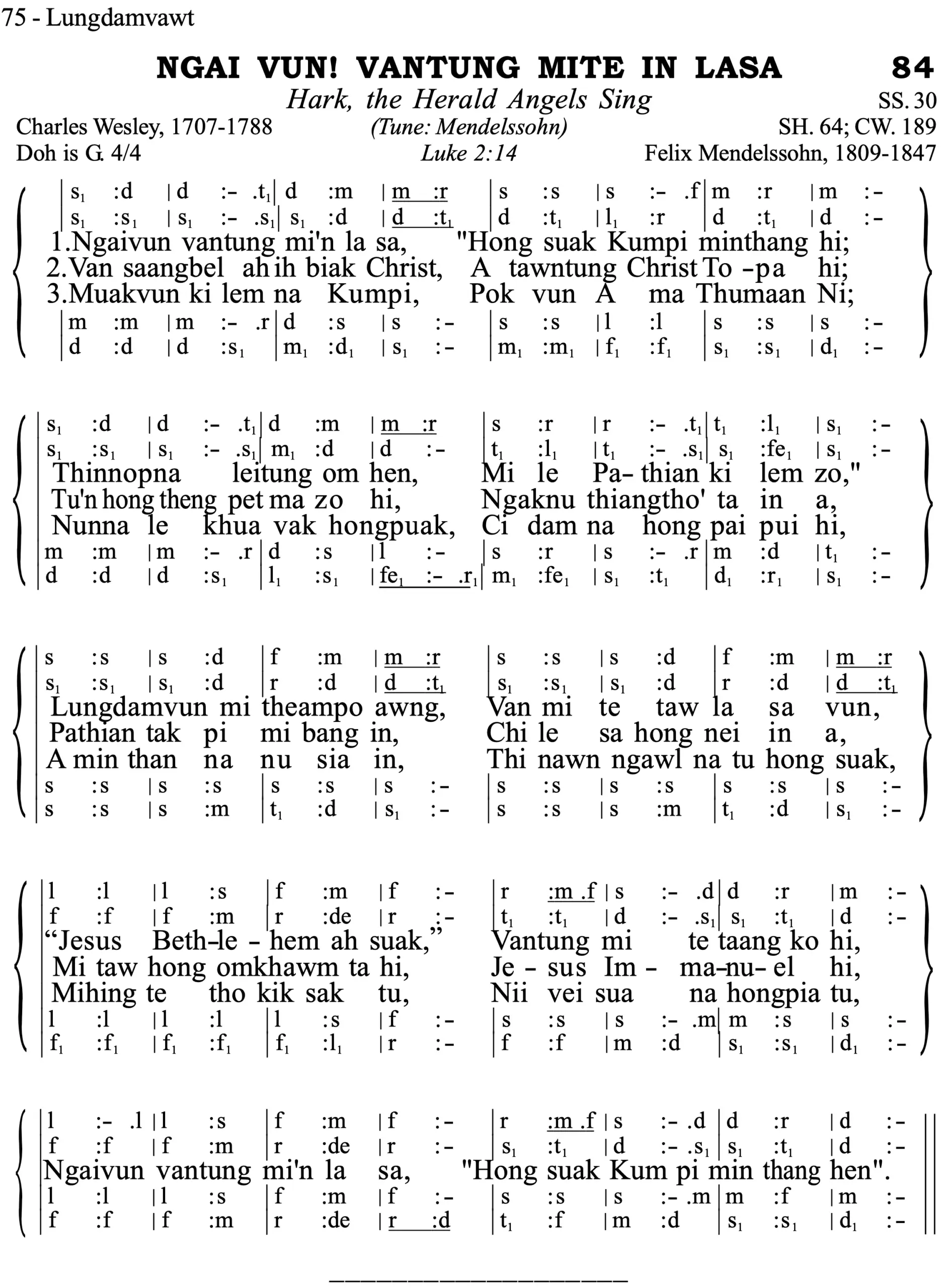 84 Ngai Vun Vantung Mite In Lasa - Siyin Hymn 1 84 Ngai Vun Vantung Mite In Lasa