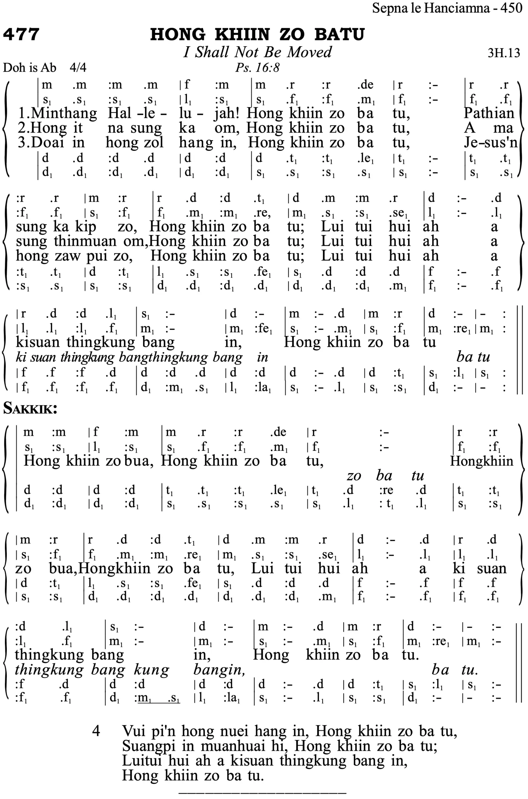 477 Hong Khiin Zo Batu - Siyin Hymn 1 477 Hong Khiin Zo Batu
