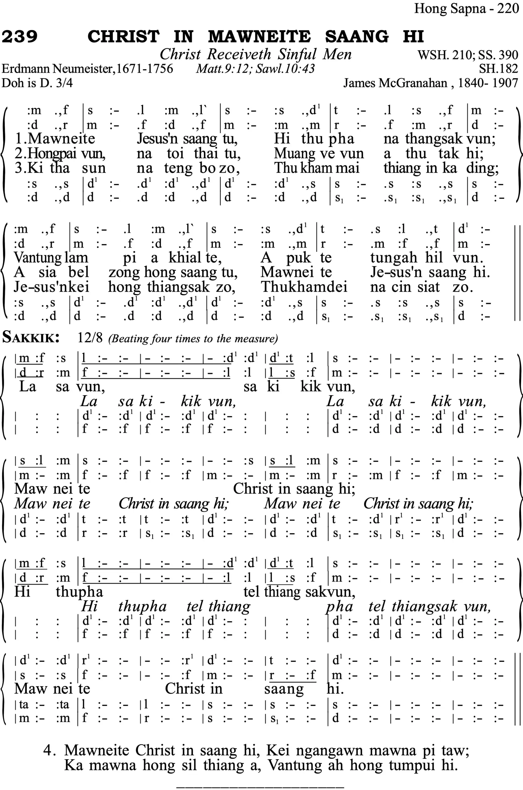 239 Christ In Mawneite Saang Hi - Siyin Hymn 1 239 Christ In Mawneite Saang Hi